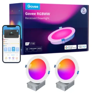 Downlight empotrable de 4" Pack x2 Govee RGBWW Wifi + Bluethooth